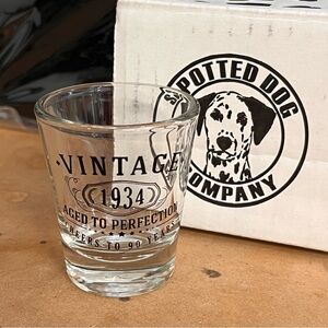 Spotted Dog Vintage “1934” Printed 1.75oz Shot Glass